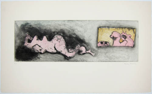 Dorothea Tanning - Voyeurs - 1970 color etching